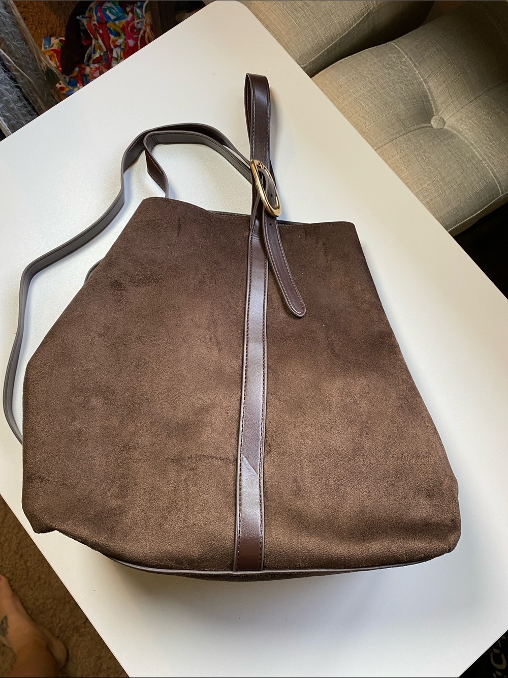 Old Navy Brown Leather Crossbody Bag